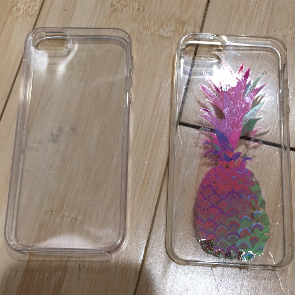 Two clear iPhone 5 cases